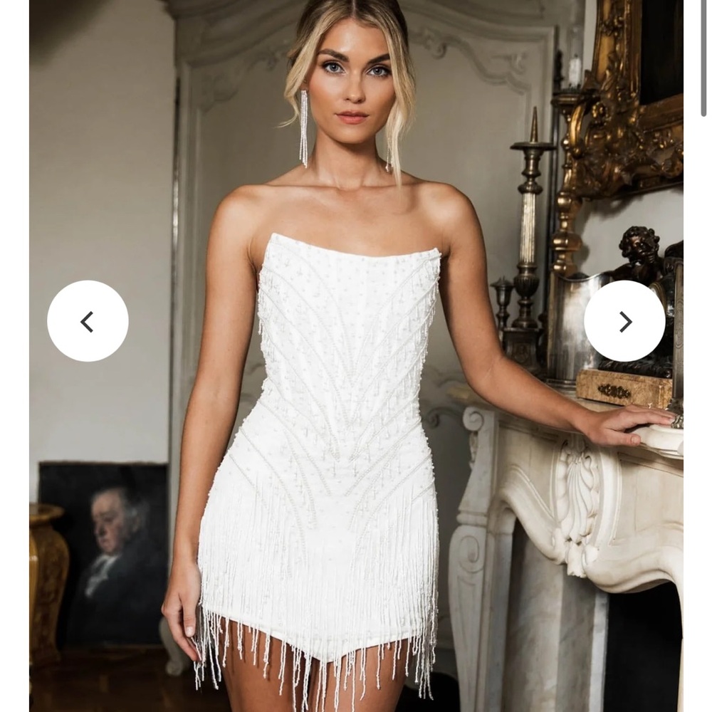 Stunning White Beaded Wedding Dress